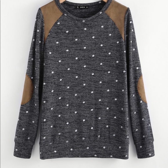 SHEIN Tops - NWOT Long Sleeve with Suede
